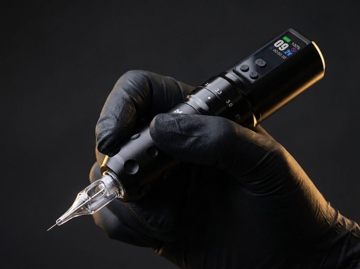 Draadloze tattoo-machine voor scalp micropigmentatie